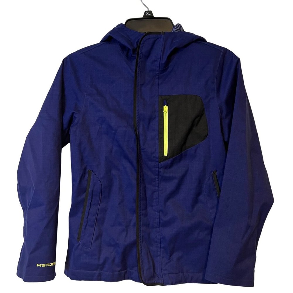 Under Armour Infrared Jacket Girls Medium Purple Full Zip Storm 2 Gold Gear